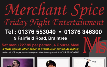 friday live entertainment Merchant Spice cm7