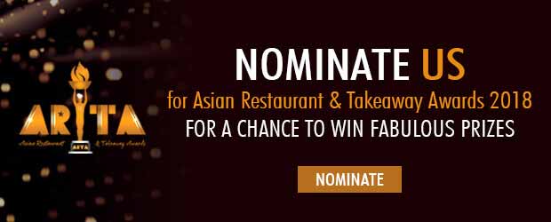 Nominate Amid Palace indian restaurant ARTA Awards 2018