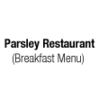 ENGLISH takeaway Walton-on-Thames KT12 Parsley Restaurant (Breakfast Menu) logo